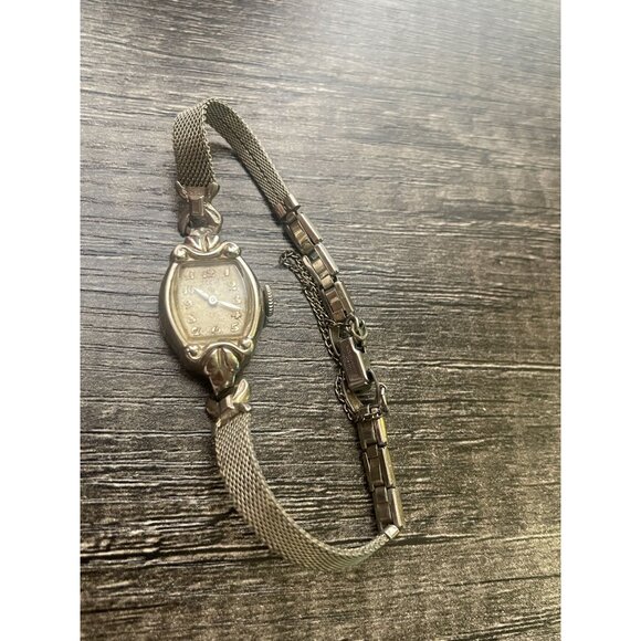 Antique Elgin Watch Art Deco MCM Speidel RGP mesh band 1920's Vintage Gold - Picture 3 of 8